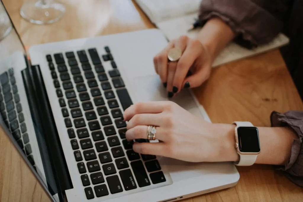 women working on pc